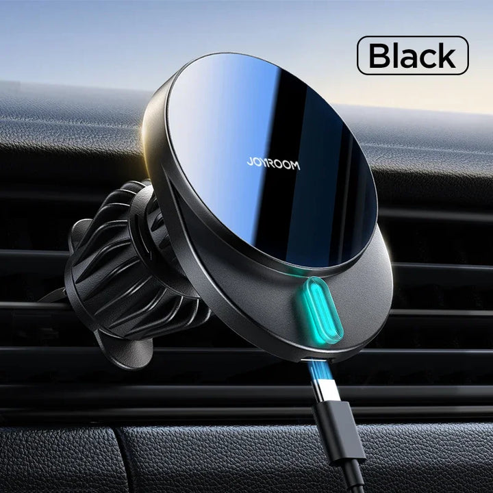 15W Magnetic Car Phone Holder with Fast Wireless Charging