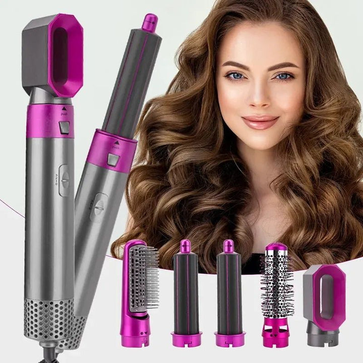 5-in-1 Hot Air Hair Styling Comb: Dry, Curl, and Straighten