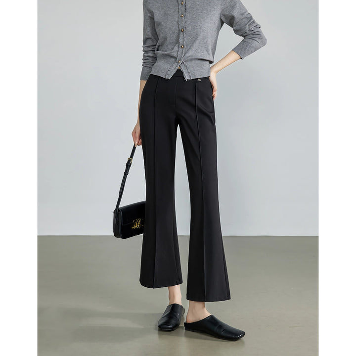 Elegant Micro Flare Ankle-Length Casual Pants for Women