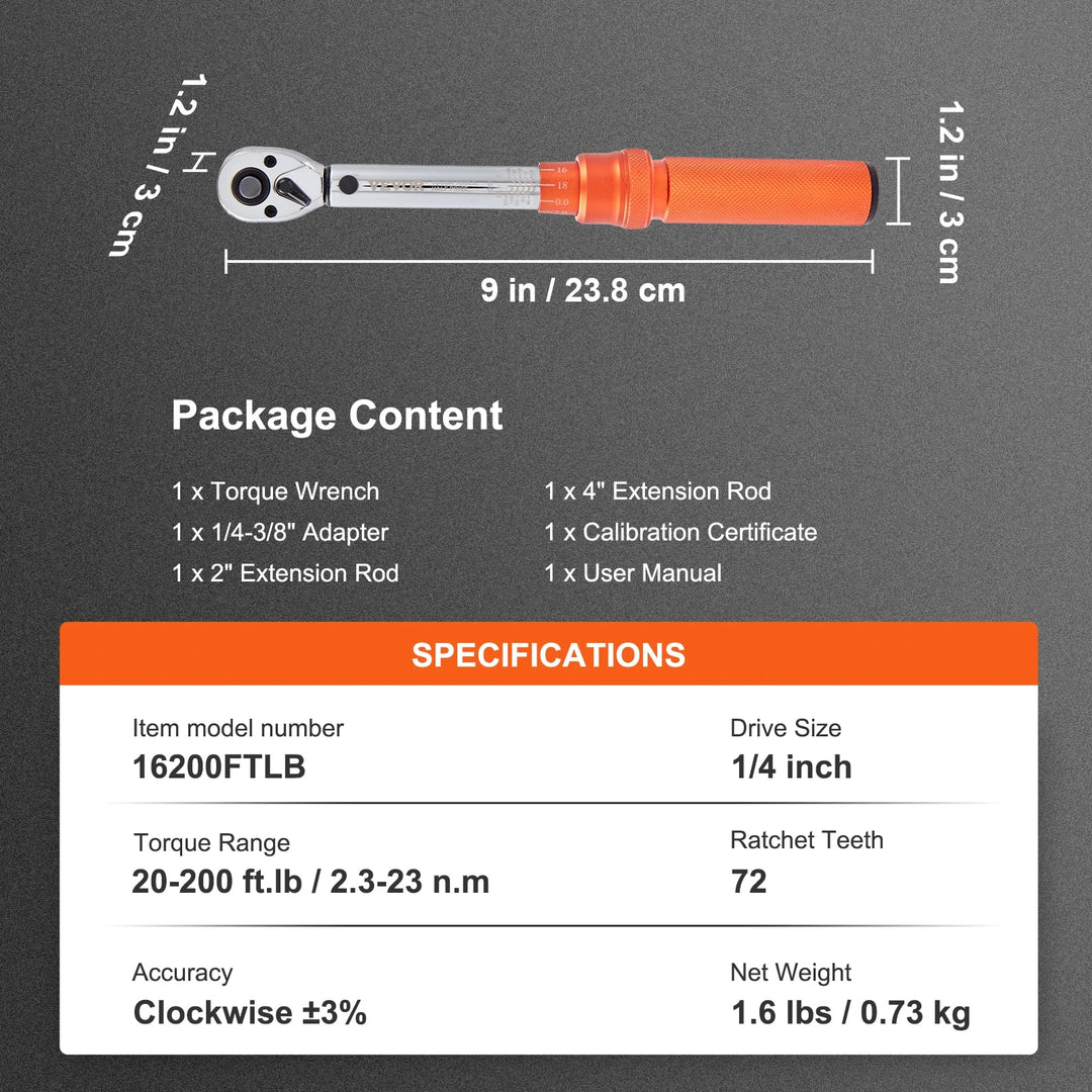 Precision Mechanical Torque Wrench Set for Professional & Home Use