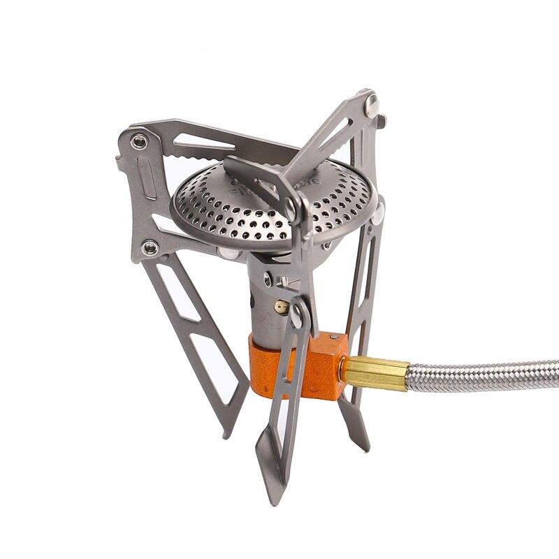 Ultralight Titanium Gas Stove for Outdoor Camping and Hiking