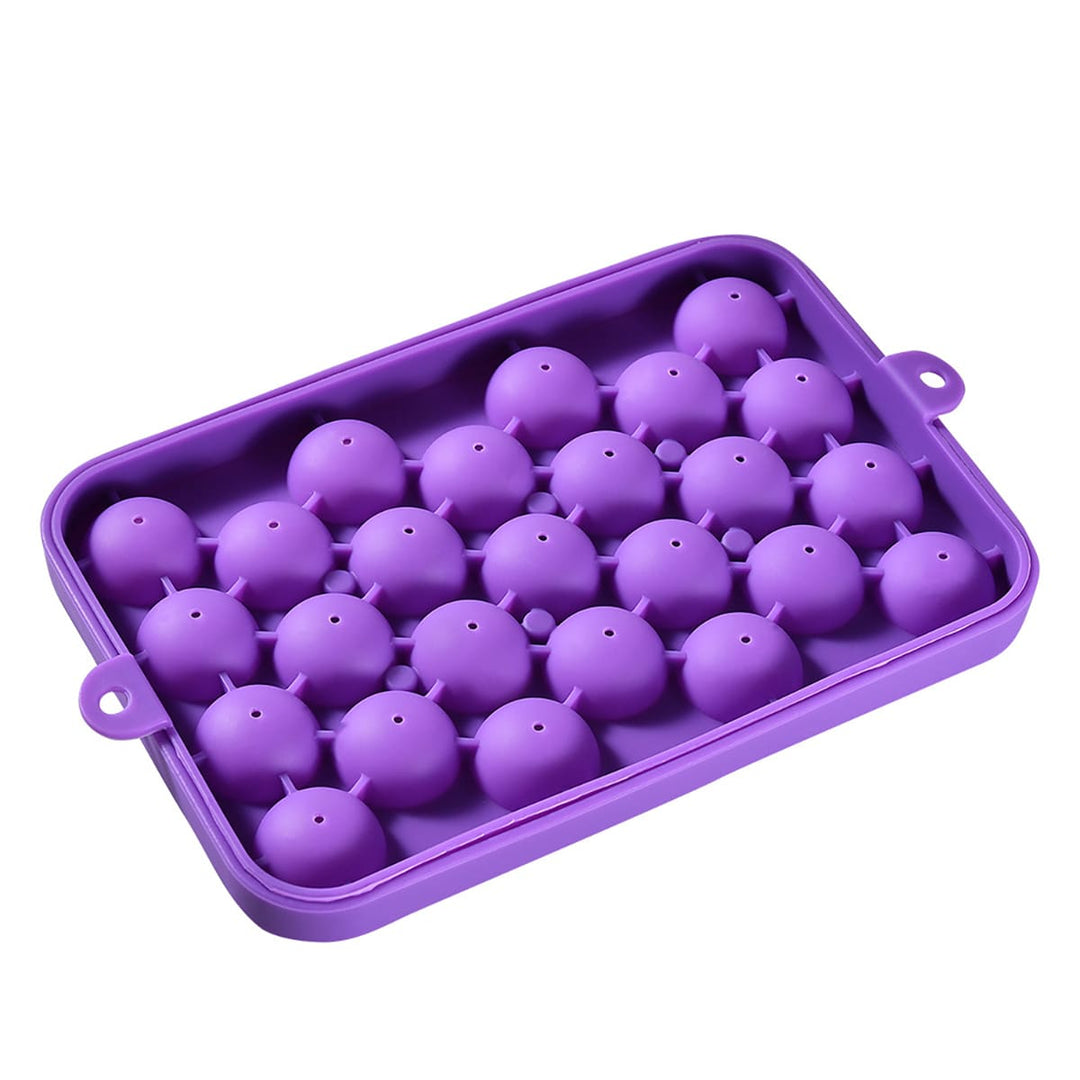 25-Grid Silicone Ice Cube Mold with Cover