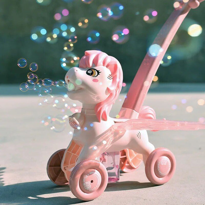 Electric Unicorn Bubble Cart with Music & Lights: A Magical Playtime Experience