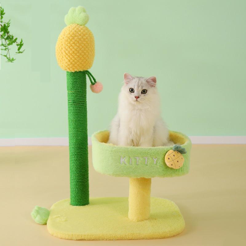 Deluxe Cat Climbing Frame with Sisal Scratch Post and Jumping Platform