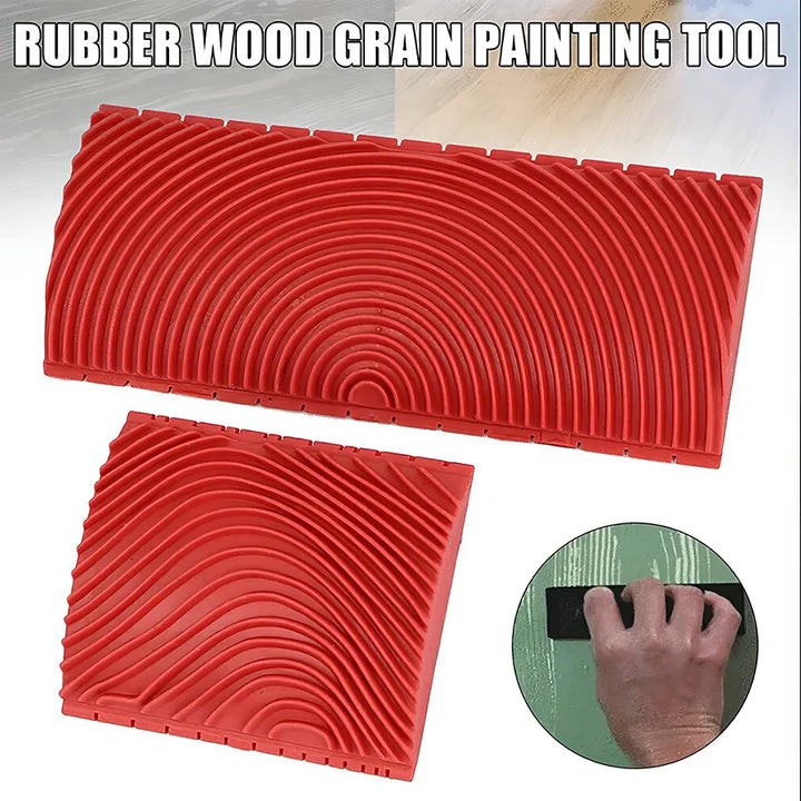 DIY Wood Graining Rubber Roller Set for Wall Painting and Home Decoration