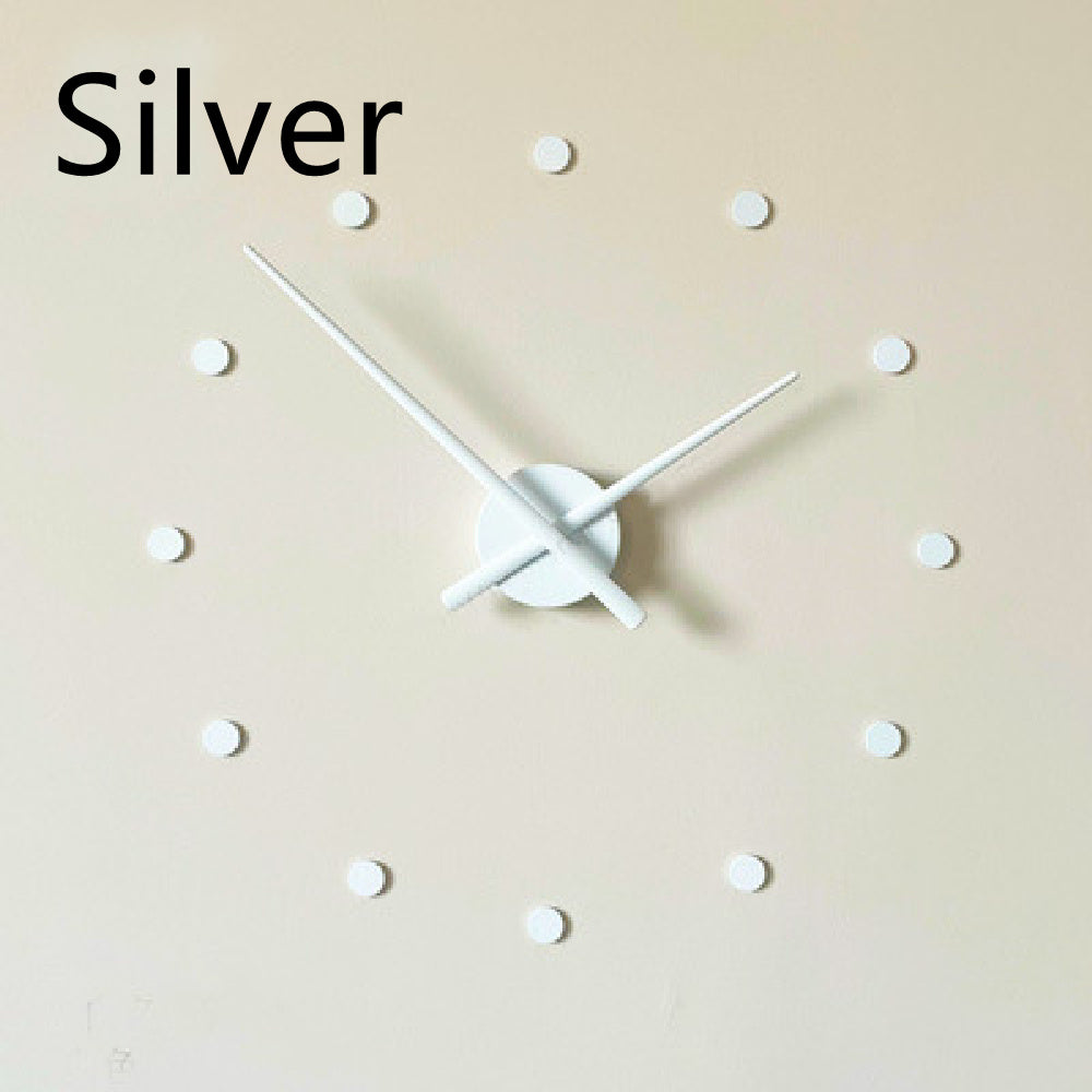 Extra Large Size Wall Clock Diy Creative Simple Clock Sticken On The Wall 12 Small Dots