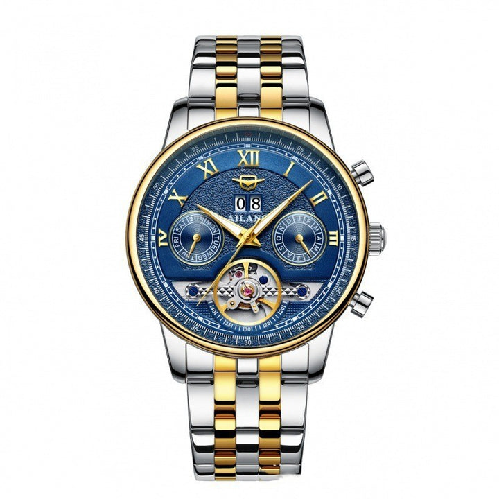 Automatic Mechanical Sun Moon Stars Business Men's Watch