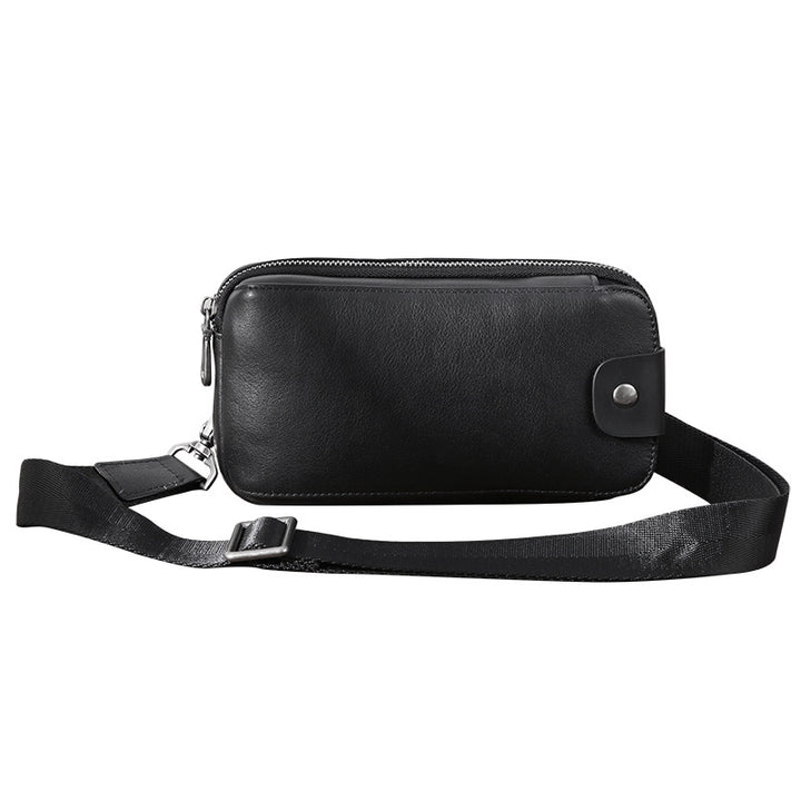 Men's Multi-functional Small Bag Cowhide Fanny Pack One Shoulder Cross-body