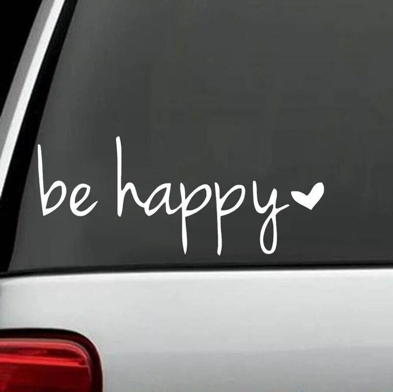 Waterproof 'Be Happy' Vinyl Decal Sticker for All Surface Decoration