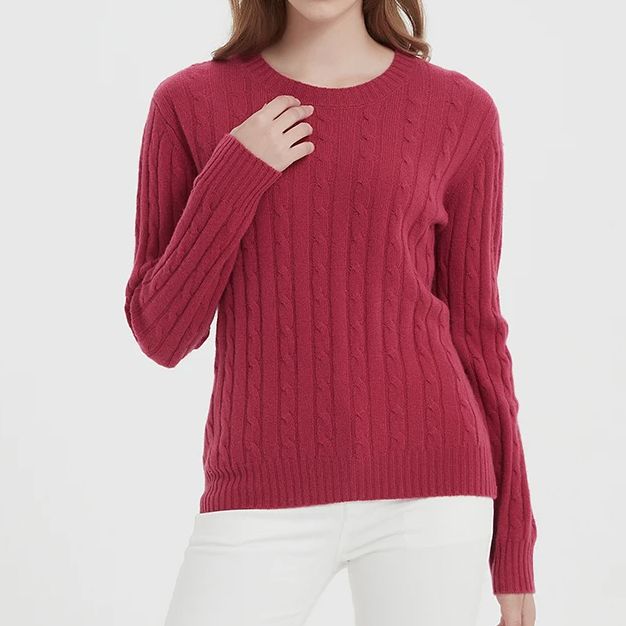 Luxurious Wool Cable Knit Pullover