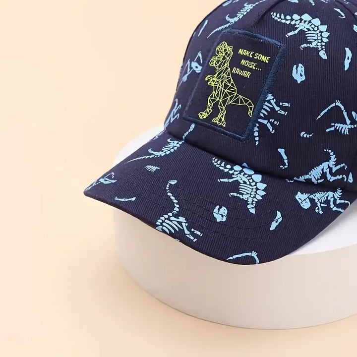 Adjustable Dinosaur Printed Kids' Baseball Cap