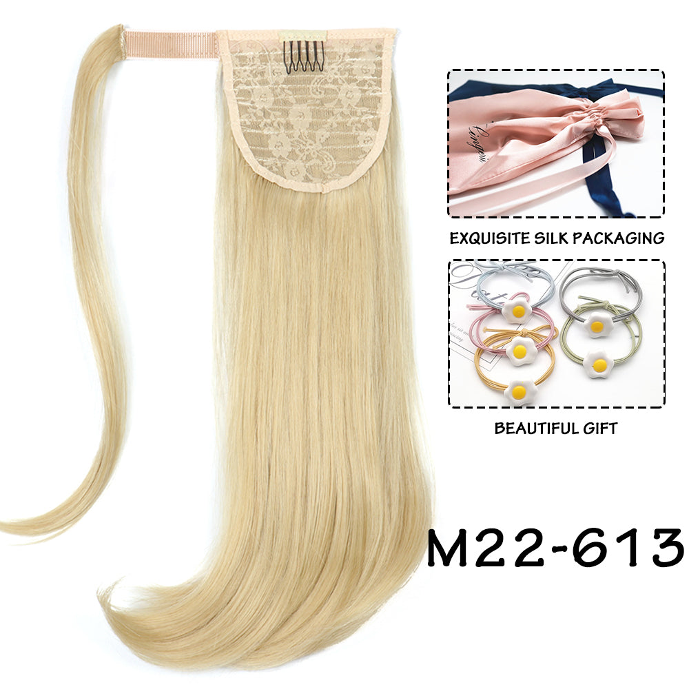 Synthetic Straight Wraparound Ponytail