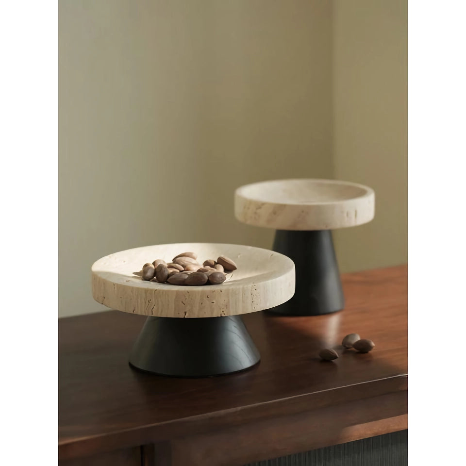 Luxury Travertine Pedestal Bowl