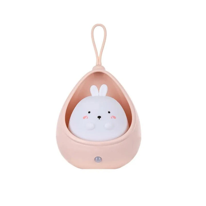 Cute Animal LED Night Light with Human Induction Sensor – USB Rechargeable Wall Lamp for Kids