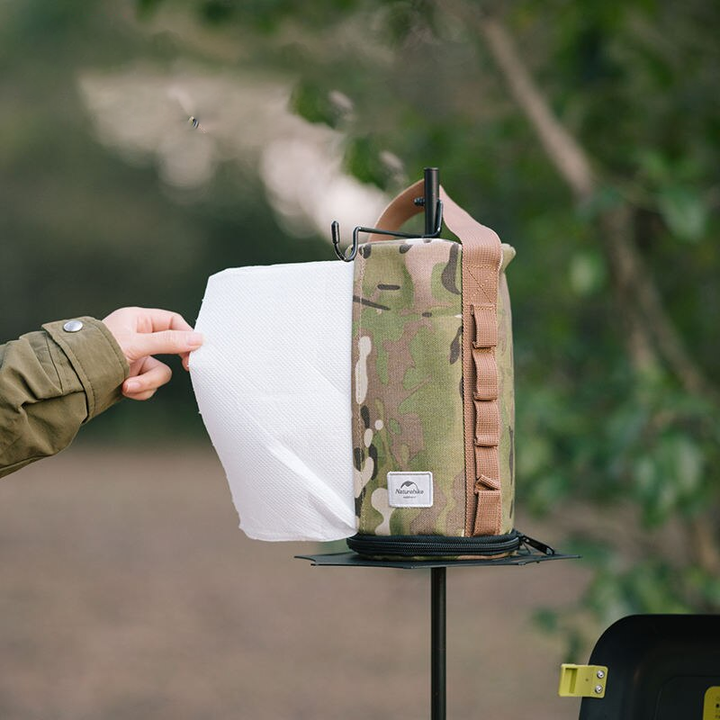 Compact Camouflage Outdoor Tissue Box - Portable, Durable, and Versatile for Camping