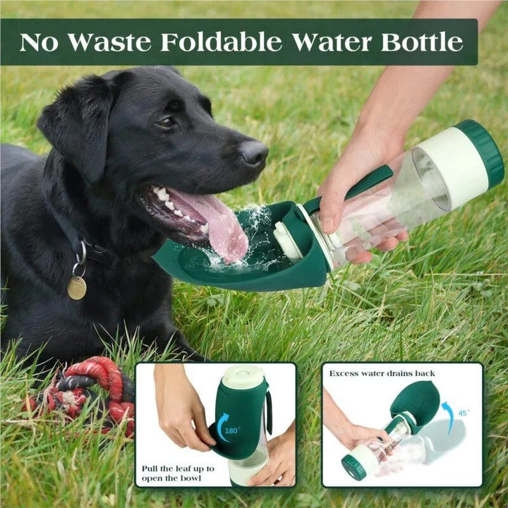 2-in-1 Portable Pet Water Bottle and Food Dispenser for Dogs