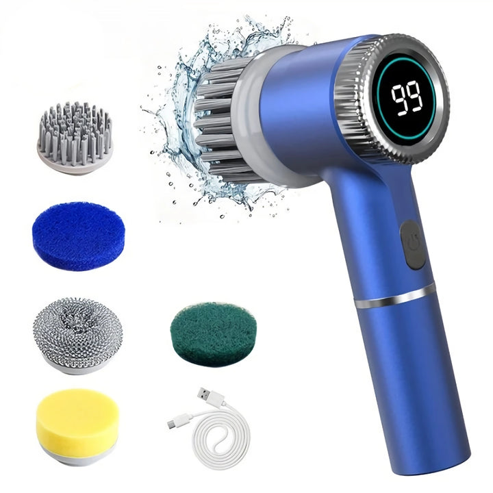 Electric Cleaning Brush with 5 Brush Heads