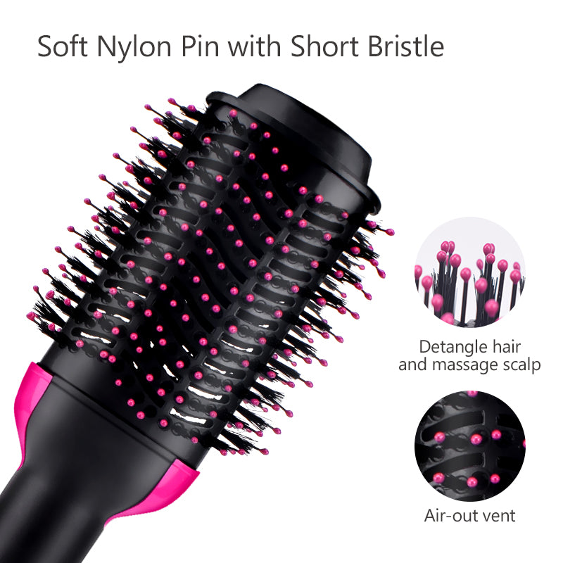 3-in-1 Hair Dryer and Volumizer Round Hot Air Brush