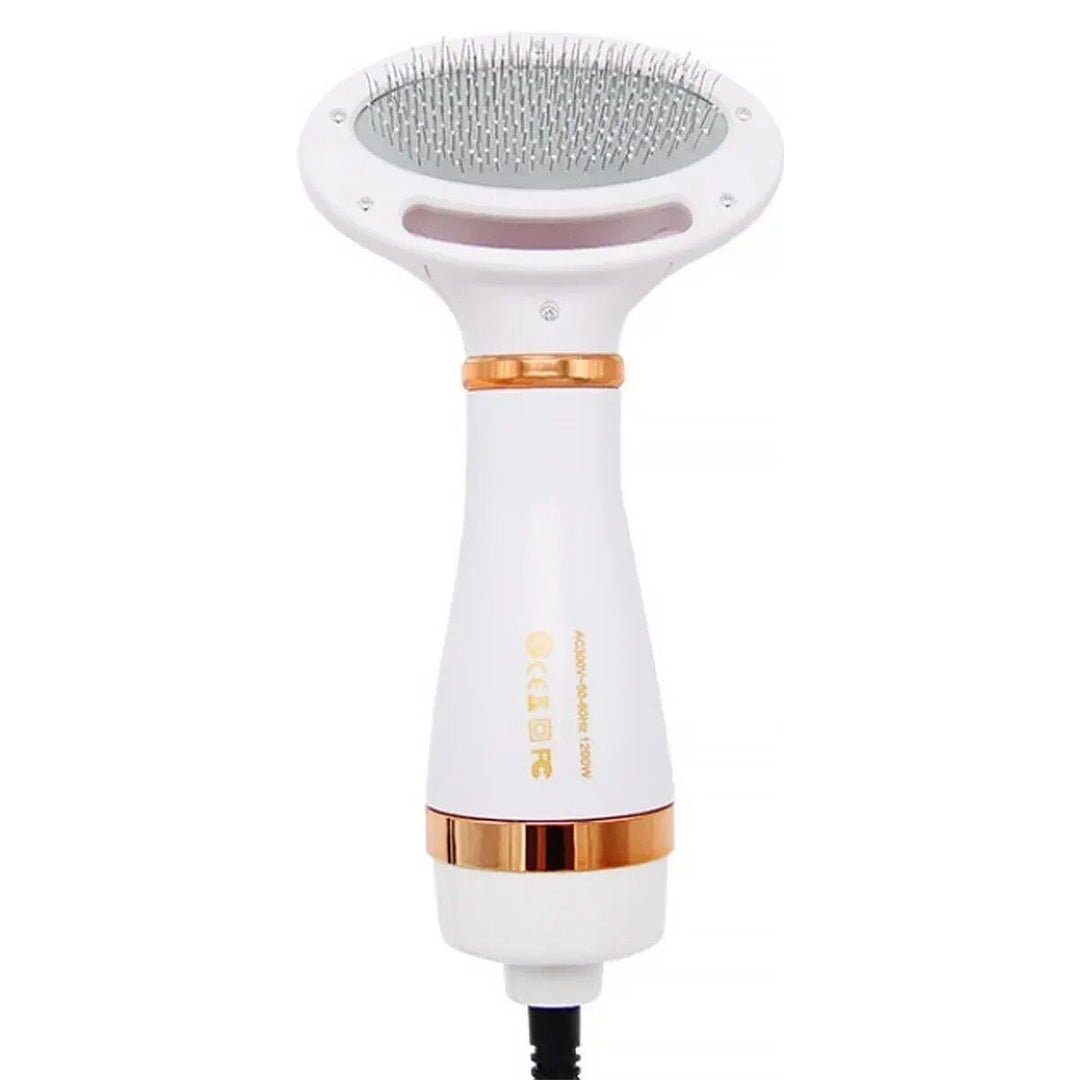 Hair Dryer and Comb Brush Portable Dog Hair Blower Adjustable Temperature Low Noise Pet Grooming Hair Dryer Puppy Fur Blower