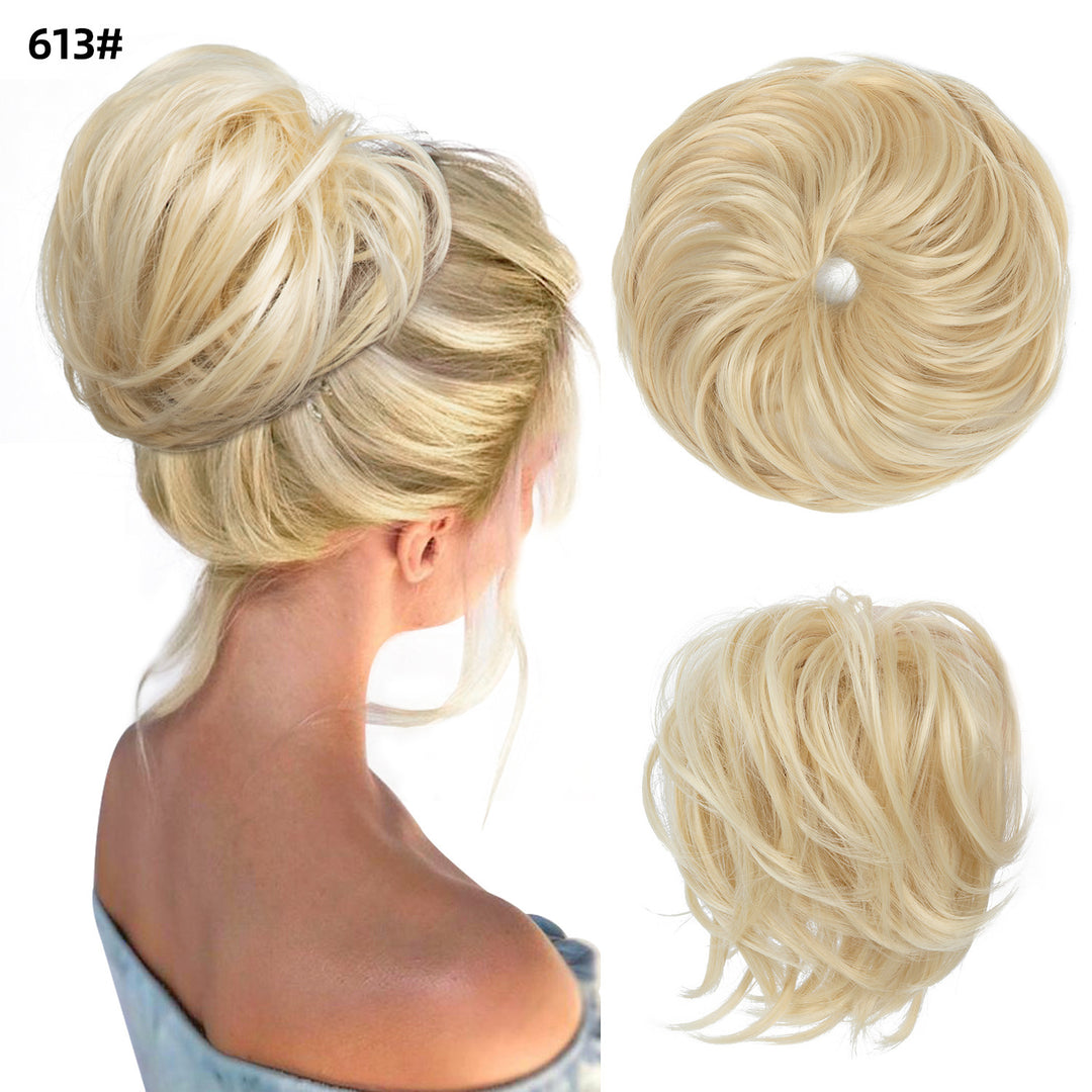 Bud Bun Artificial Hair Bun Natural Fluffy Long Beard Curly Hair Bun Lazy Updo Chignon