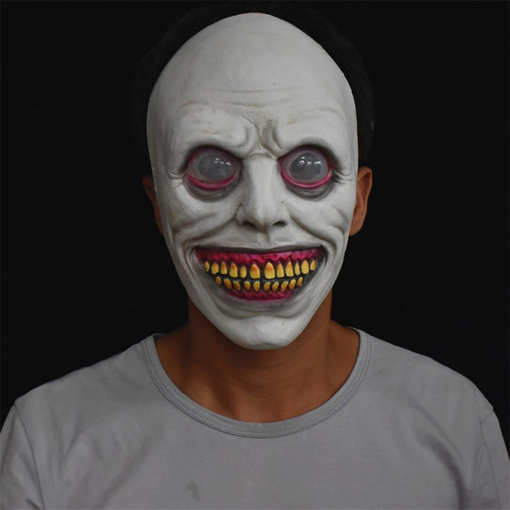 Halloween Scary White Eyed Demon Mask