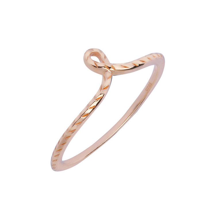 925 Sterling Silver Gilded Fine Ring Female