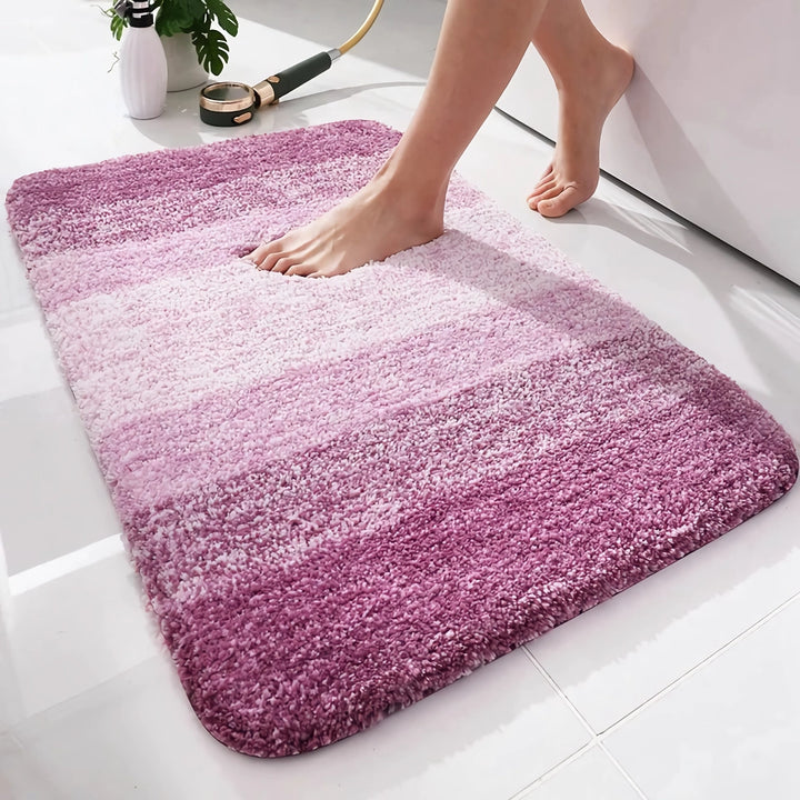 Luxury Microfiber Absorbent Bath Mat - Non-Slip Plush Bathroom Rug