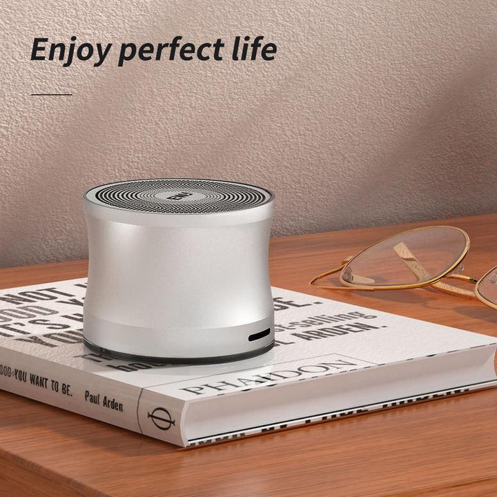 Compact Bluetooth Speaker with TWS Stereo, Metal Casing & Multi-Connectivity