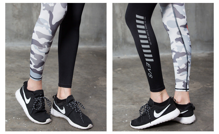 Camouflage Colorblock Yoga Pants