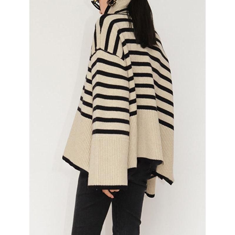 Striped Turtleneck Sweater