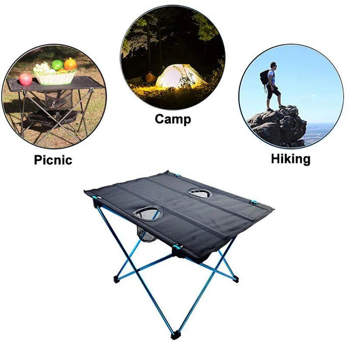 Ultra-Light Folding Outdoor Picnic Table Set with Aluminum Alloy Frame