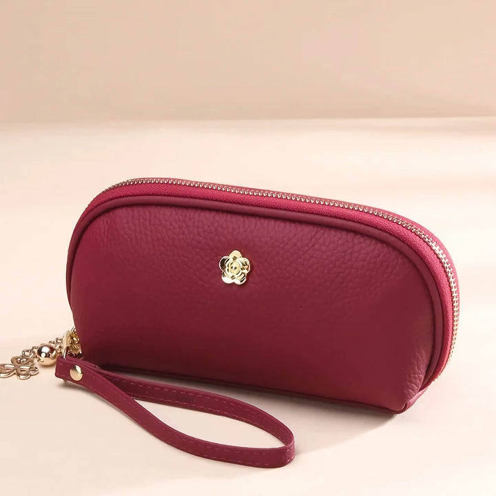 Elegant Tassel Genuine Leather Wristlet Wallet for Women