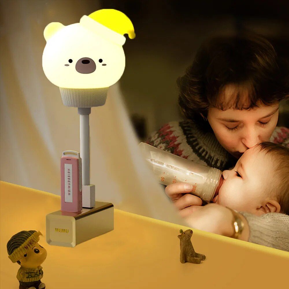 Adjustable Brightness Cartoon Night Light with Remote