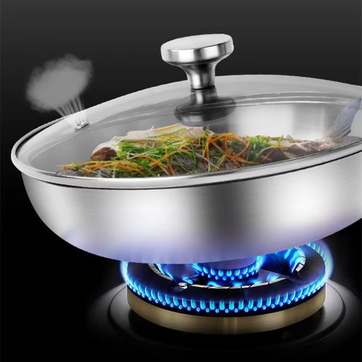 24CM Stainless Steel Frying Pan