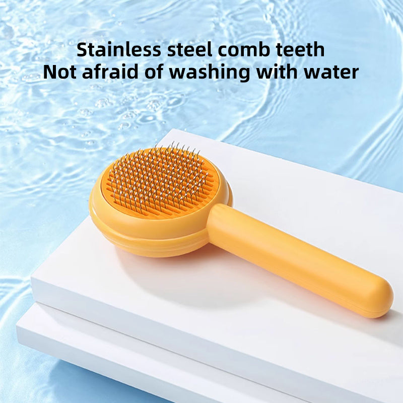 Self-Cleaning Pet Grooming Brush for Dogs and Cats