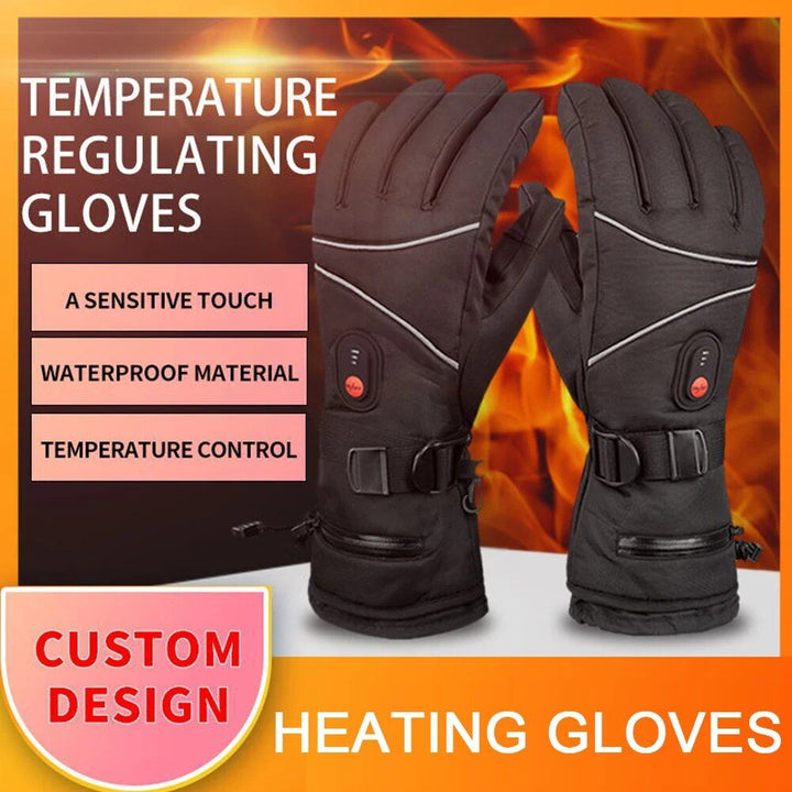 Waterproof, Windproof Electric Heated Gloves with Touchscreen