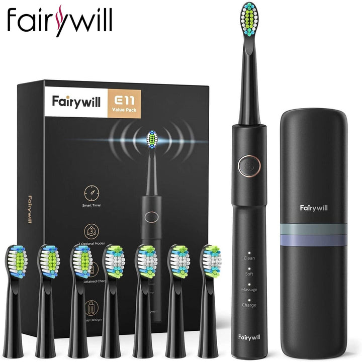 Powerful Sonic Electric Toothbrush with USB Charging and 8 Replacement Heads