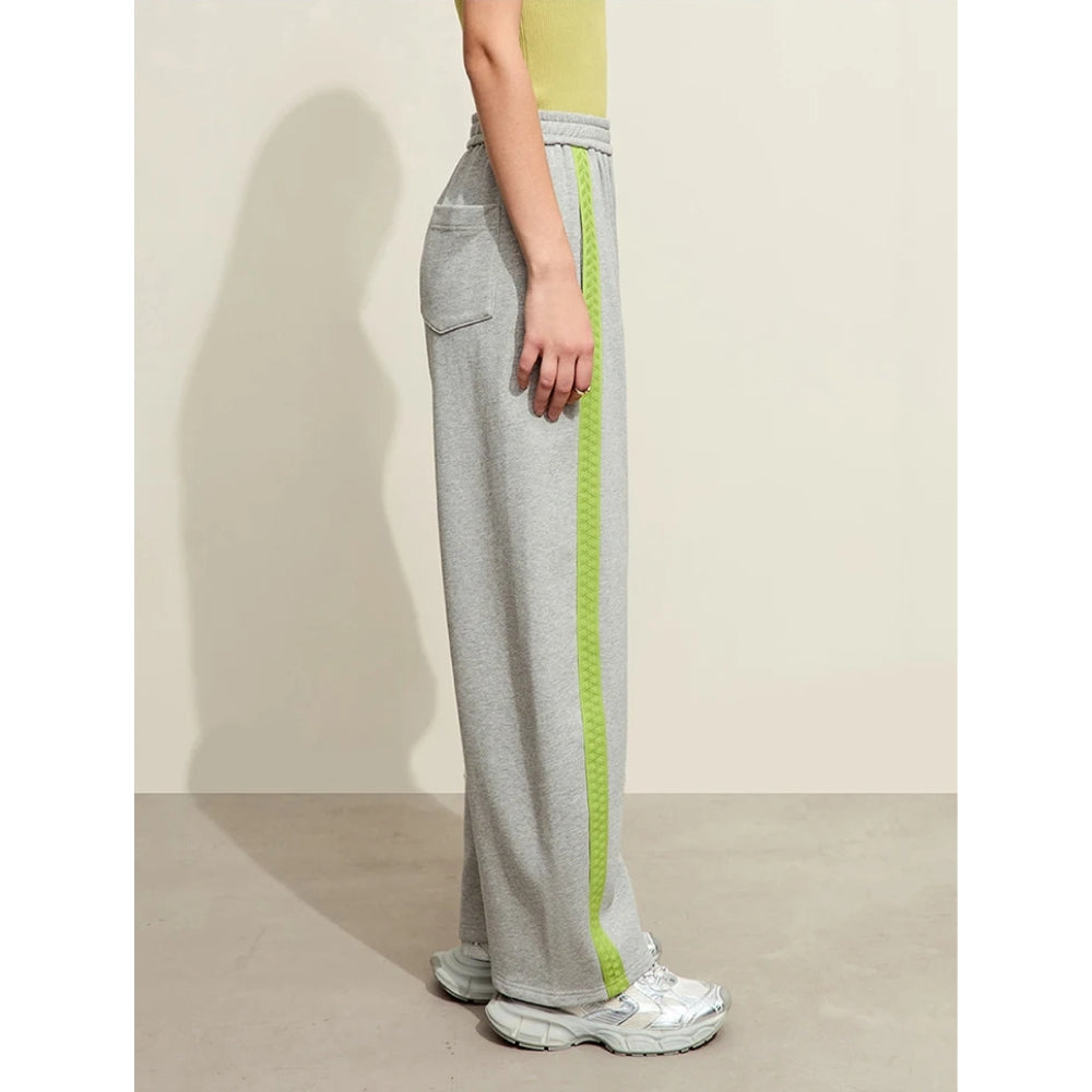 Minimalist Contrast Color Wide Leg Autumn Sweatpants for Women