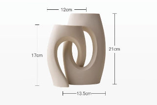 Creative Ceramic Vase Abstract Art Decoration Living Room Dining Table Shaped Vase Home Decoration