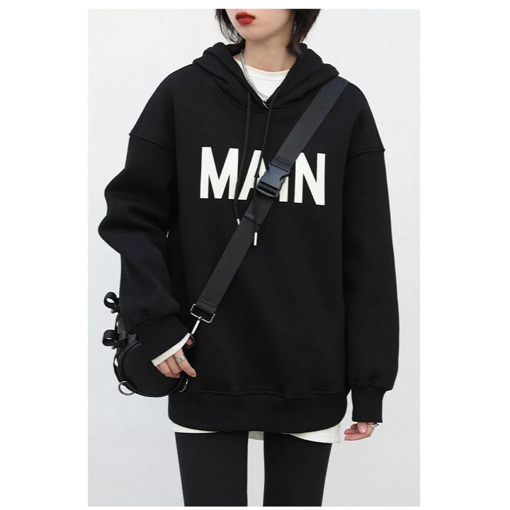 Women's Casual Loose Plush Hooded Pullover