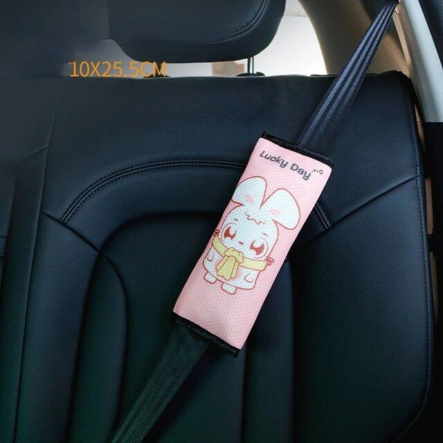 Kids Cartoon Safety Car Seat Belt Cushion and Adjuster Set