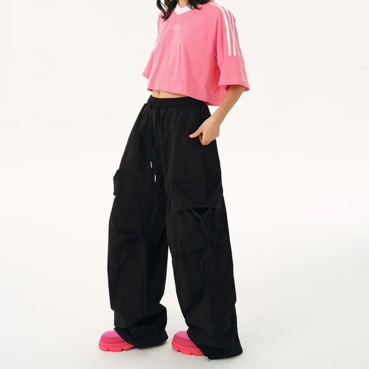 Vintage Wide-Leg Cargo Pants for Women