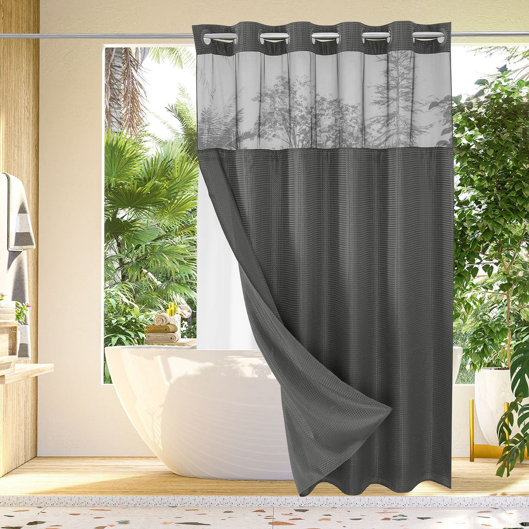 Waterproof Double Layer Shower Curtain