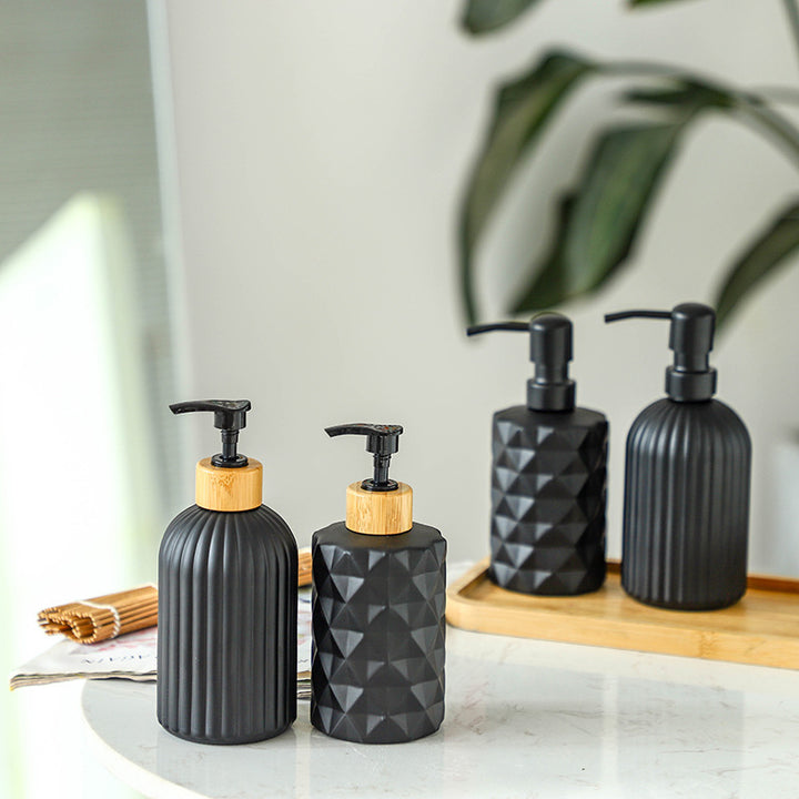 Elegant Glass Lotion and Soap Dispenser – Bathroom Essentials