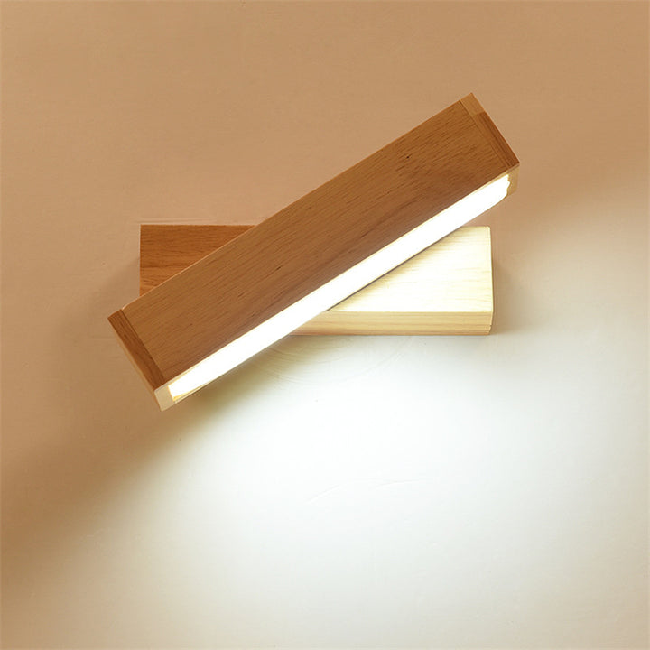 Wooden Nordic Wall Lamp LED Bedroom and Living Room Light