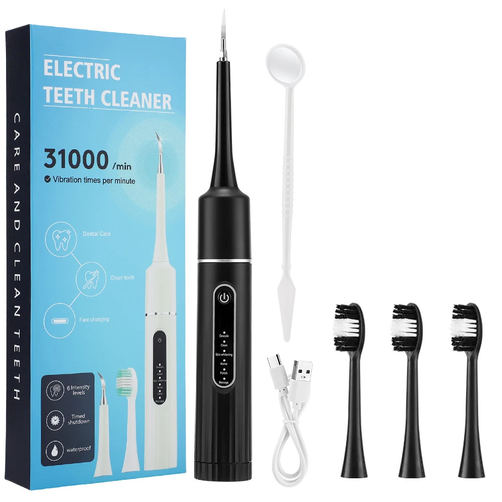 Electric Sonic Vibration Tooth Cleaner – Plaque and Tartar Remover