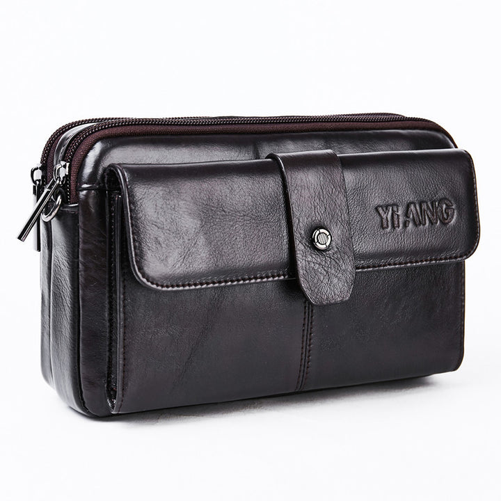 Fashion Top Layer Cowhide Messenger Bag Multifunctional