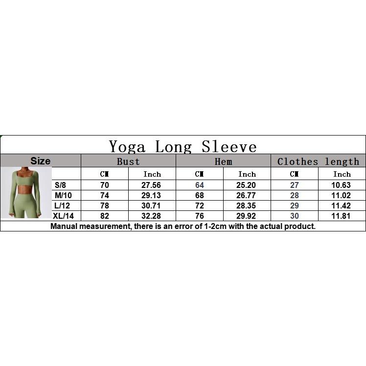 Long Sleeve Crop Top Yoga Shirt