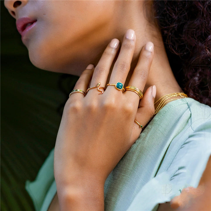 Natural Stone Lady Vintage Ring