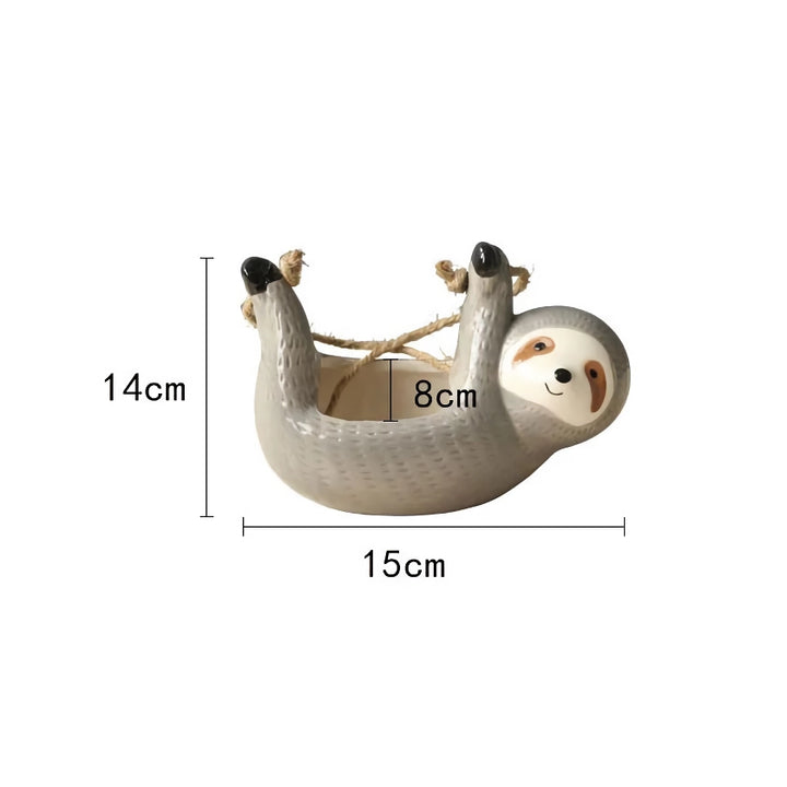 Ceramic Cartoon Animal Hanging Plant Pot